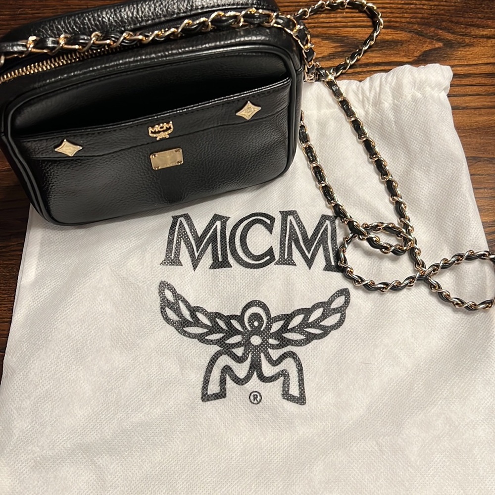 MCM Black Leather Bag